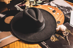 Ferrah Wide Brim Hat - The Vintage Bohemian