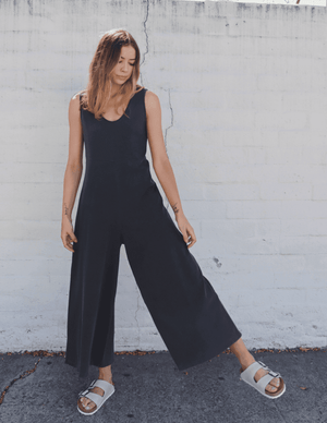 Sunset Jumpsuit Washed Black - The Vintage Bohemian