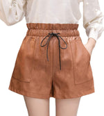 Vegan Leather Shorts - The Vintage Bohemian