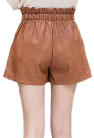 
            
                Load image into Gallery viewer, Vegan Leather Shorts - The Vintage Bohemian
            
        