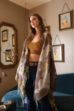 Marble Ruana Boho Wrap Cape - The Vintage Bohemian