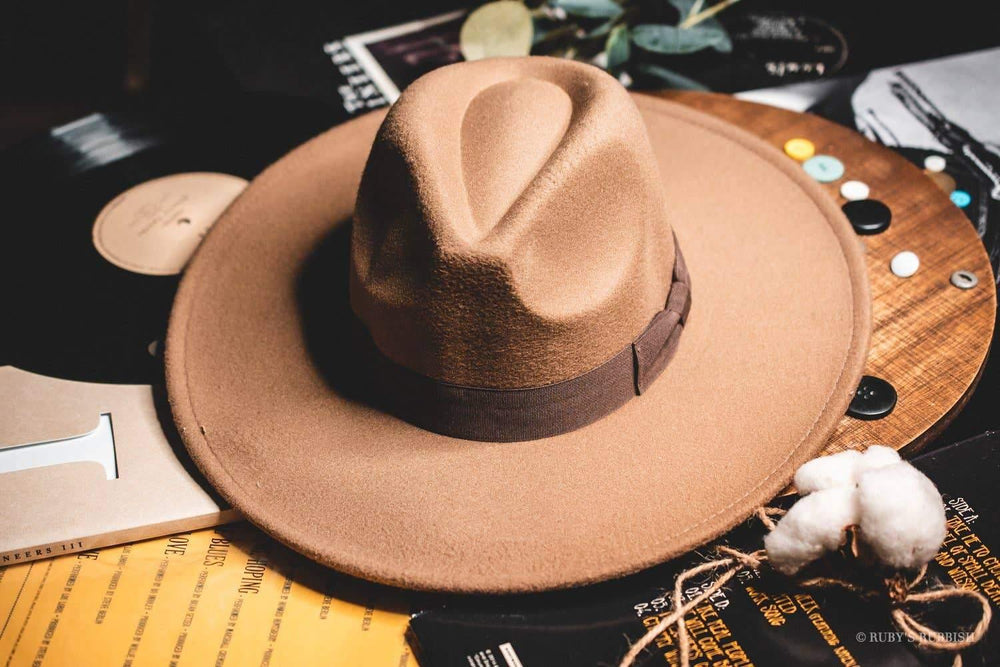 Ferrah Wide Brim Hat - The Vintage Bohemian