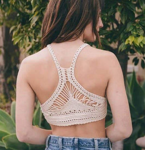 
            
                Load image into Gallery viewer, Bohemian Crocheted Bralette - The Vintage Bohemian
            
        
