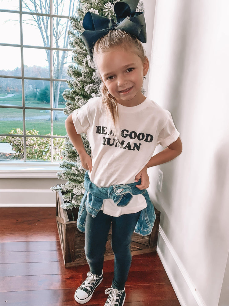 
            
                Load image into Gallery viewer, Be a Good Human Tee | Toddler - The Vintage Bohemian
            
        