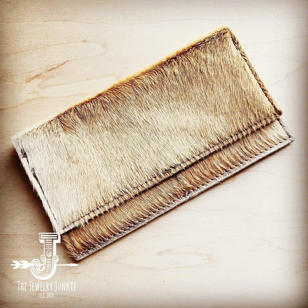 Cowhide Wallet Light Tan Brindle - The Vintage Bohemian