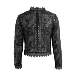 Portia Black Lace Top - The Vintage Bohemian