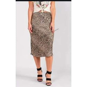 Band of Gypsies Leopard Print Slip Skirt - The Vintage Bohemian