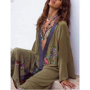 Cayenne Open Front Kimono - The Vintage Bohemian