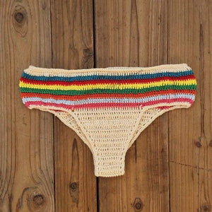 Rainbow Crochet Bikini Bottom - The Vintage Bohemian