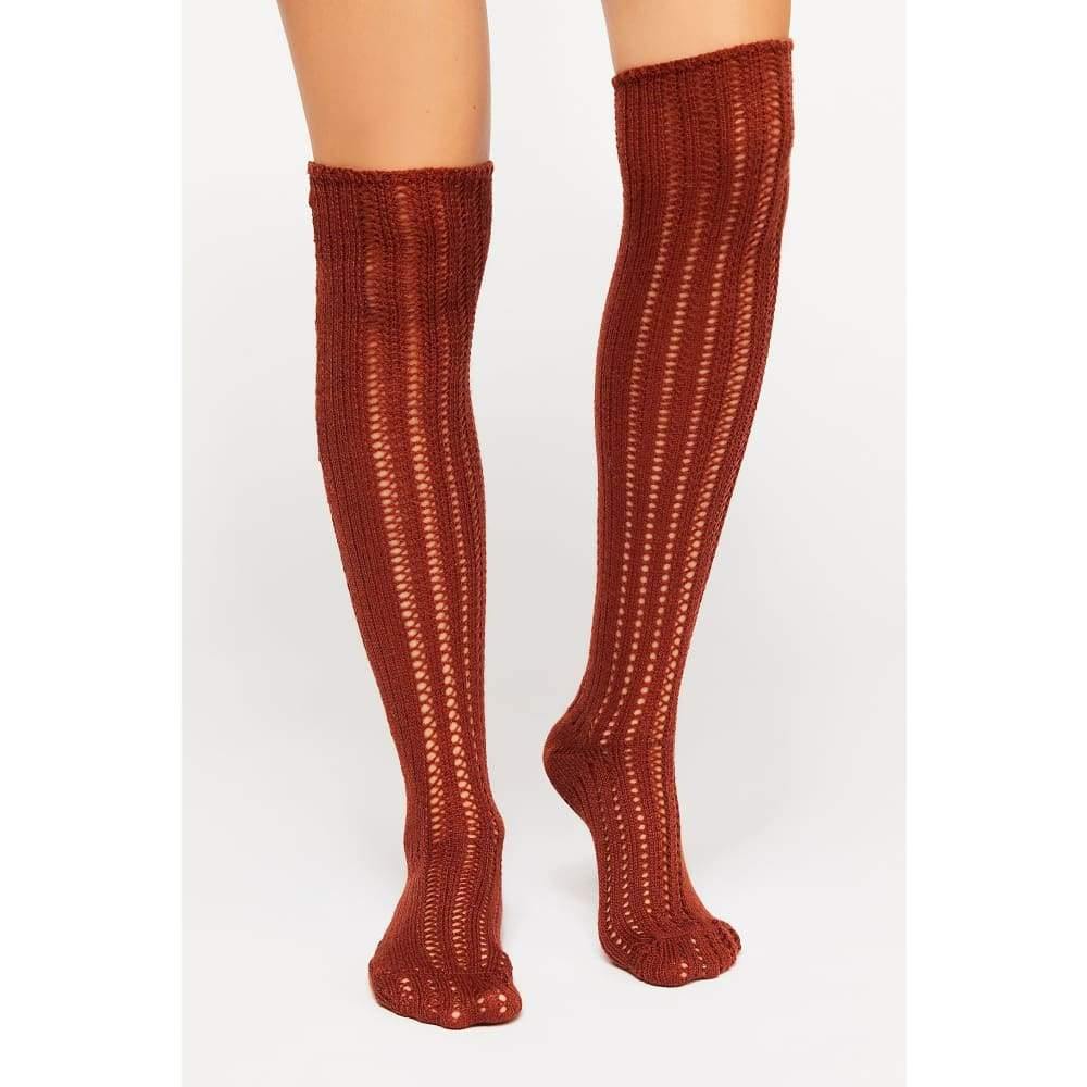 Free People Woodland Pointelle Over the Knee Socks