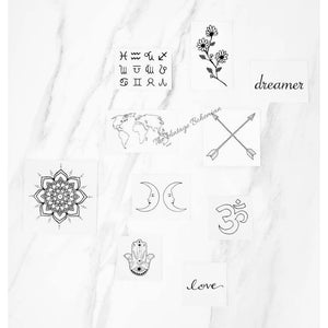 INKED By Dani Temporary Tattoos | Dreamers Pack - The Vintage Bohemian