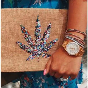 
            
                Load image into Gallery viewer, Moyna Jute Clutch | Mary Jane - The Vintage Bohemian
            
        