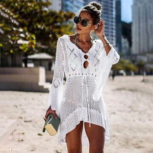 Mykonos Crochet Cover Up Dress | The Vintage Bohemian Mykonos Crochet Cover Up Dress | The Vintage Bohemian