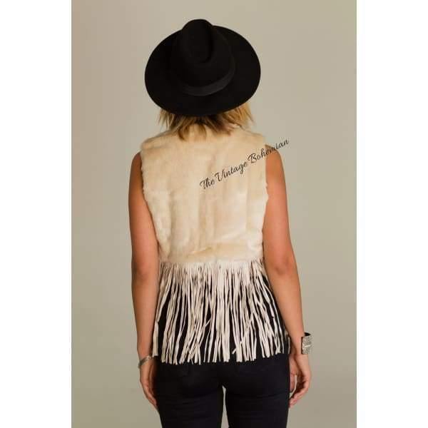 
            
                Load image into Gallery viewer, Nomad Faux Fur Vest - The Vintage Bohemian
            
        