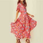 Santorini Boho Maxi Dress - The Vintage Bohemian