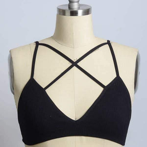 Seamless Front Cross Bralette - The Vintage Bohemian