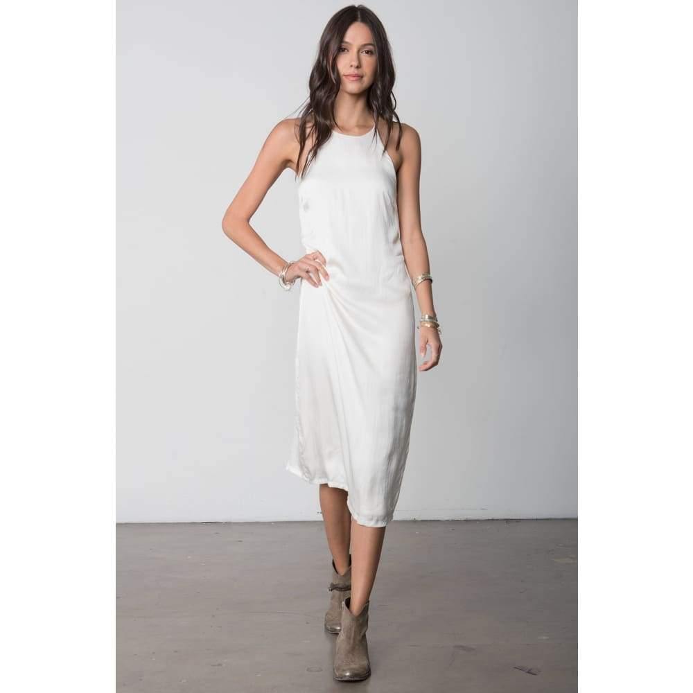 Stillwater The High Neck Slip Midi Dress