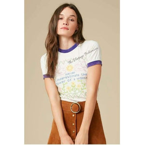 
            
                Load image into Gallery viewer, Stoned Immaculate Feminist Ringer Tee - The Vintage Bohemian
            
        