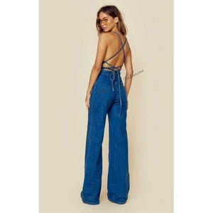 Stoned Immaculate Jean Genie Denim Jumpsuit - The Vintage Bohemian