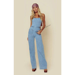 Stoned Immaculate Jean Genie Denim Jumpsuit - The Vintage Bohemian