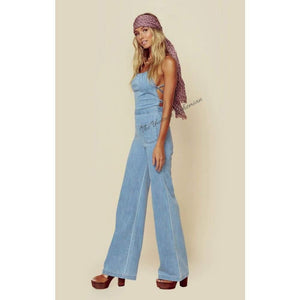 Stoned Immaculate Jean Genie Denim Jumpsuit - The Vintage Bohemian