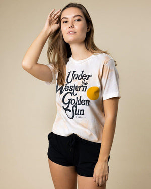 Wondery | Under The Western Golden Sun Tie Dye Tee - The Vintage Bohemian