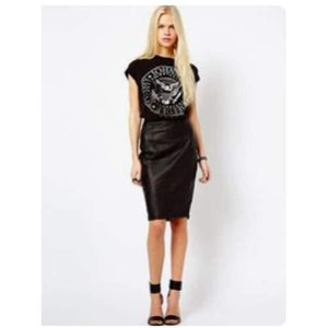 Vintage Vegan Leather Skirt - The Vintage Bohemian